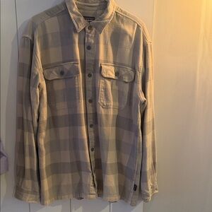 Patagonia Beige Plaid Organic Cotton Shirt